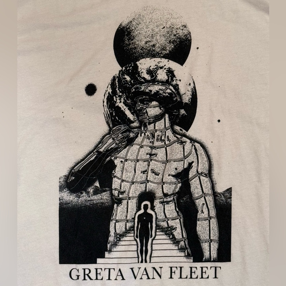 Greta Van Fleet 2022 MMXXII Dreams in Gold Official Tour Tee T-Shirt Size L